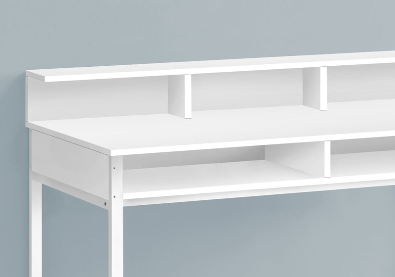 Melissa 47.25\" Standing Office Desk with Cubbies - White