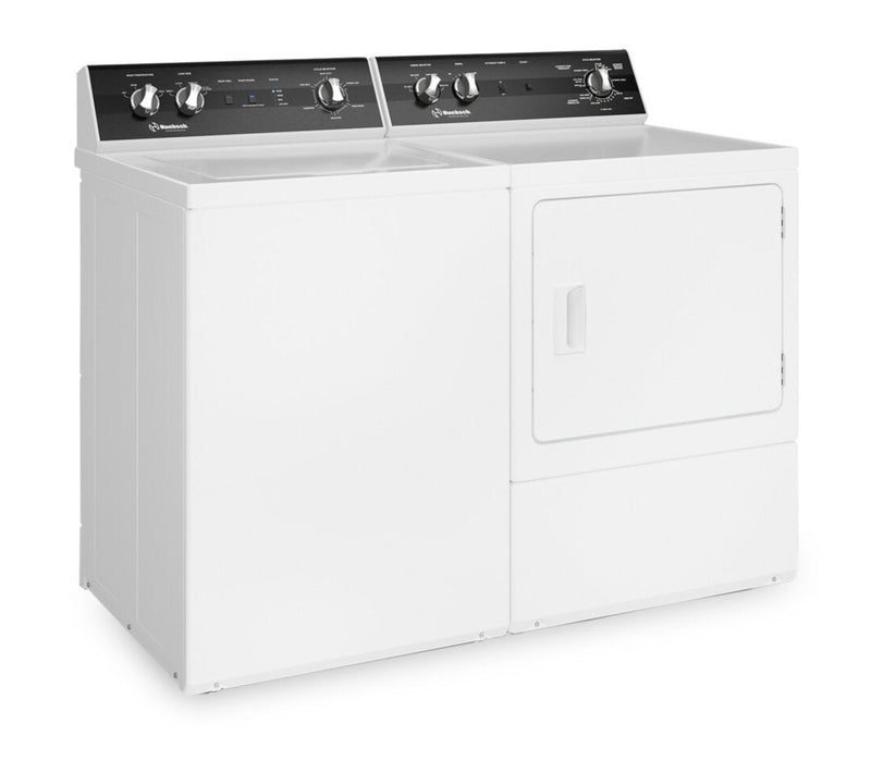 Huebsch 3.2 Cu. Ft. Top-Load Washer and 7 Cu. Ft. Gas Dryer - White