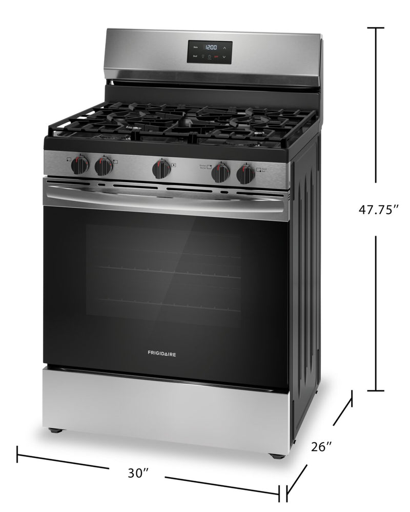 Frigidaire 5.1 Cu. Ft. Gas Range with Quick Boil Burner FCRG3052BS