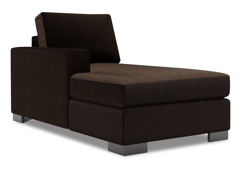 Sofa Lab Track LAF Chaise - Luxury Chocolate