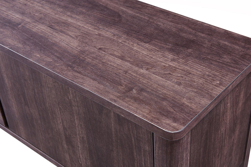 Gabe 72\" Modern TV Stand with Storage for TVs up to 80\"- Walnut Brown