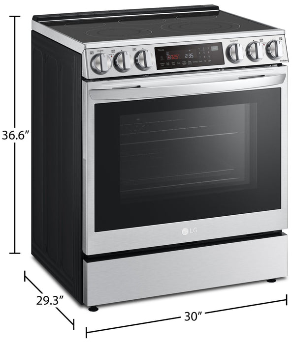 LG 6.3 Cu. Ft. Smart Electric Range with Air Fry and ProBake Convection® - Smudge Proof Stainless Steel - LSEL6335F