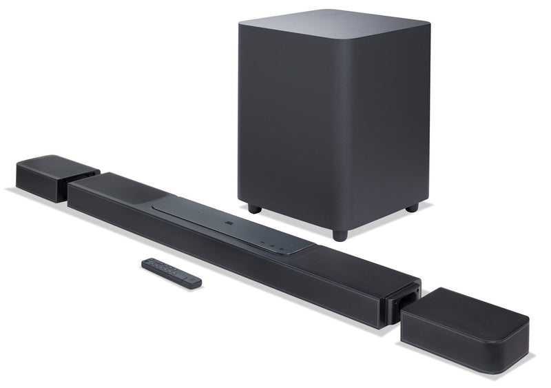 JBL 11.1.4 CH Dolby Atmos DTS:X Soundbar with Wireless Subwoofer and Detachable Speakers (JBLBAR1300BLKAM)