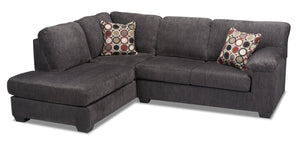 Morty 2-Piece Chenille Left-Facing Sectional - Grey