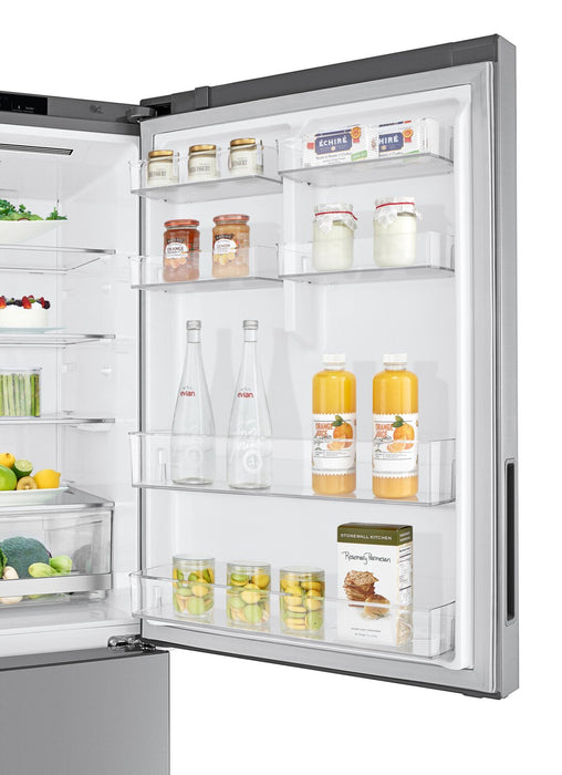 LG 28\" 15 Cu. Ft. Bottom-Mount Counter-Depth Refrigerator - Platinum Silver - LBNC15251V