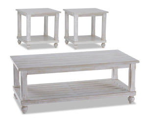 Minsk 3-Piece Coffee and Two End Tables Package | Ensemble de table à café et deux tables de bout Minsk 3 pièces | MINSK3PK