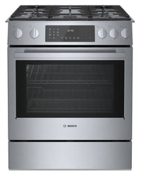 Bosch 800 Series 4.6 Cu. Ft. Dual Fuel Range with Warming Drawer - HDI8056C 