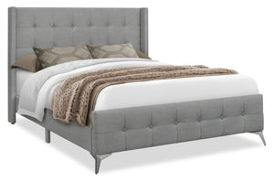 Zara Queen Bed - Grey