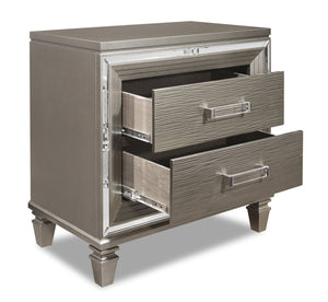 Max Nightstand - Silver | Table de nuit Max - Argentée | MAX2C2NS