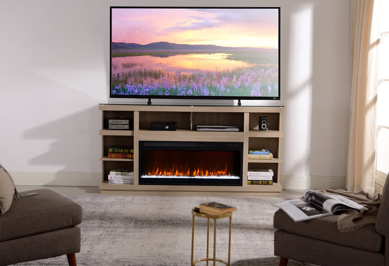 Axel 74" Electric Fireplace TV Stand The Brick