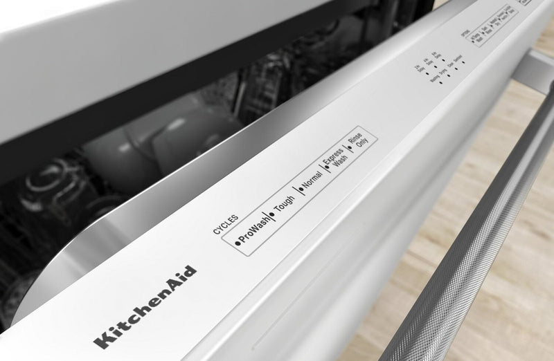 KitchenAid 24\" 39 dBA Built-In Top-Control Dishwasher with Third Rack - White - KDTE204KWH