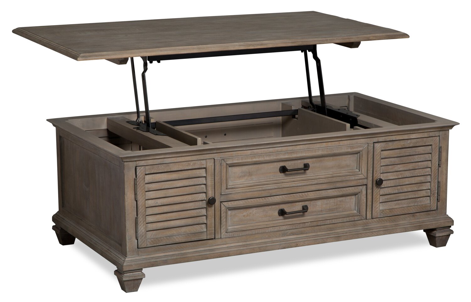 Lancaster 50" Traditional Lift Top Coffee Table with Storage and Ca ...