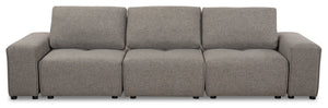 Modera Linen-Look Fabric Modular Sofa - Grey