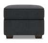 Made in Canada Customizable Sofa Lab Roll 24\" Linen-Look Fabric Ottoman - Pax Pepper Grey