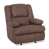 DESIGNED2B 34.5\" Massage Power Rocker Reclining Chair with Storage Arms - Columbus Mocha Brown