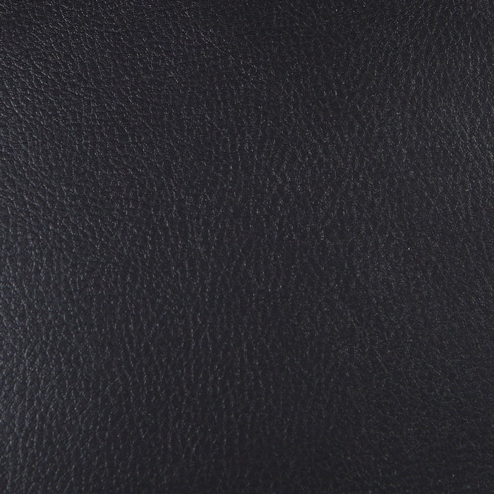 Drake 41.5\" Leather-Look Fabric Chair with Pull-Out Ottoman and Flip-Up Headrest - Black