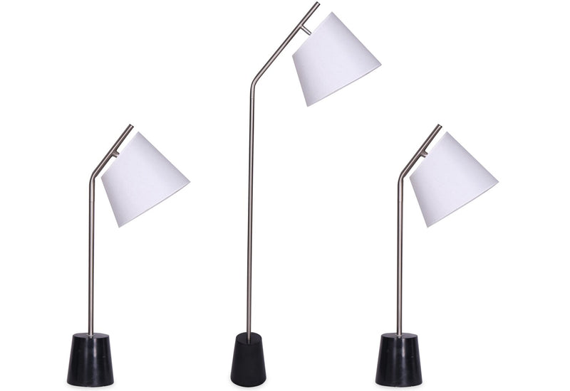 Storm 3-Piece Floor and Two Table Lamps Set 