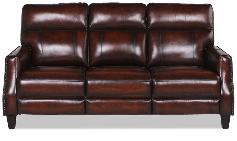 Porter Genuine Leather Power Reclining Sofa with Power Headrest - Dune 