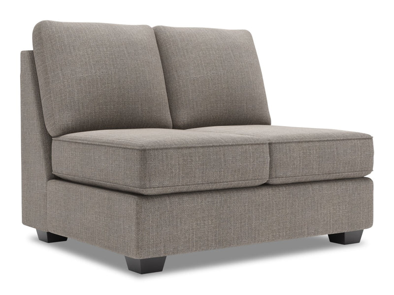 Sofa Lab Roll Armless Loveseat - Luna Smoke