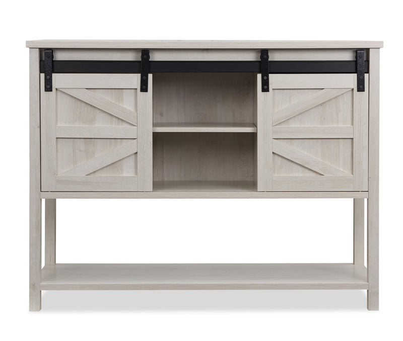 Corbin 47.25\" Accent Cabinet with Sliding Barn Doors - White Oak