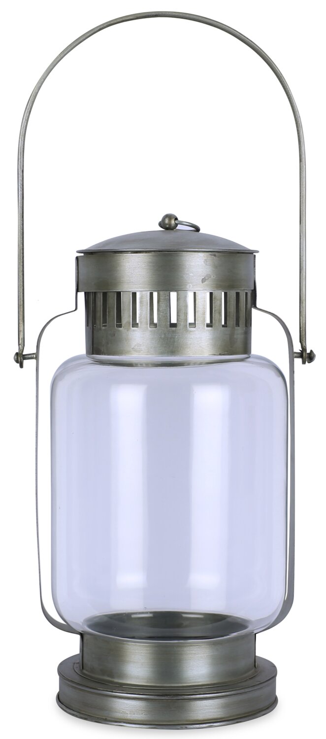 Large Round Iron Capsule Lantern 
