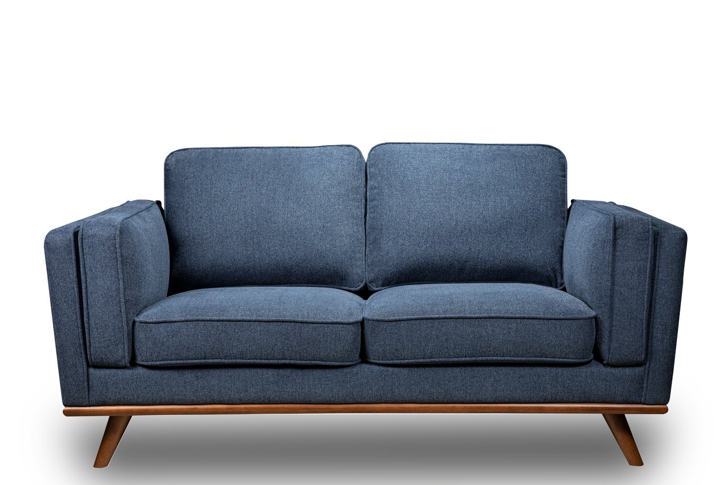 Kassia Linen Look Loveseat Blue The Brick