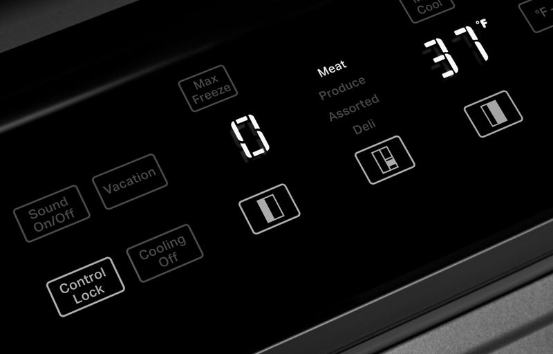 KitchenAid 48\" 30 Cu. Ft. Side-by-Side Refrigerator - Black Stainless Steel with PrintShield™ Finish - KBSD708MBS