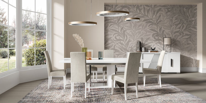 Raia Dining Table - Made in Italy, Pedestal Base, Modern, 71\"W - White