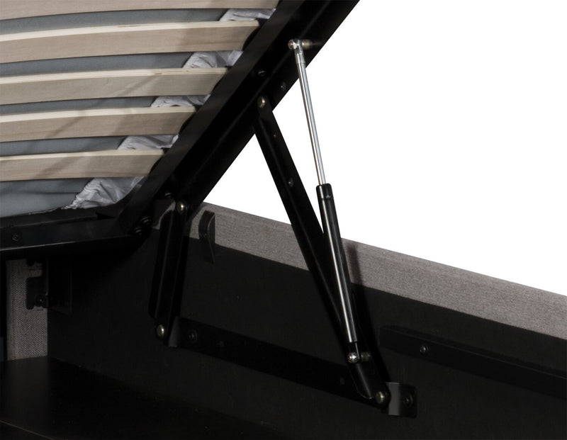 Jace Storage Platform Full Bed Taupe The Brick