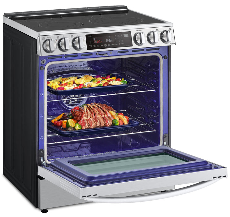 LG 6.3 Cu. Ft. Smart Electric Range with Air Fry and ProBake Convection® - Smudge Proof Stainless Steel - LSEL6335F
