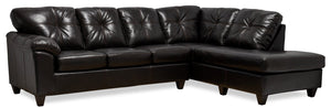 Addison 2-Piece Leath-Aire Right-Facing Sectional - Blackberry