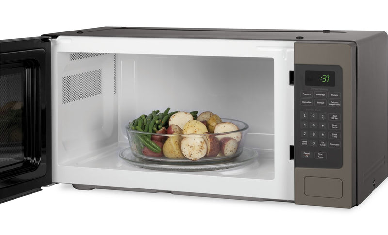 Profile 1.1 Cu. Ft. Countertop Microwave with Touch Control and Digital Display - Slate - PEM10SLFC
