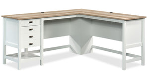 Joana L-Shaped Desk - Soft White 