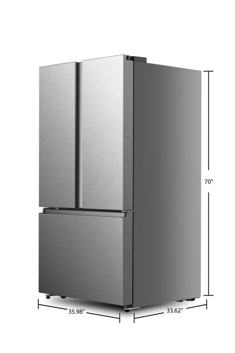 Hisense 36\" 26.6 Cu. Ft. French-Door Refrigerator - Stainless Steel - RF266C3FSE