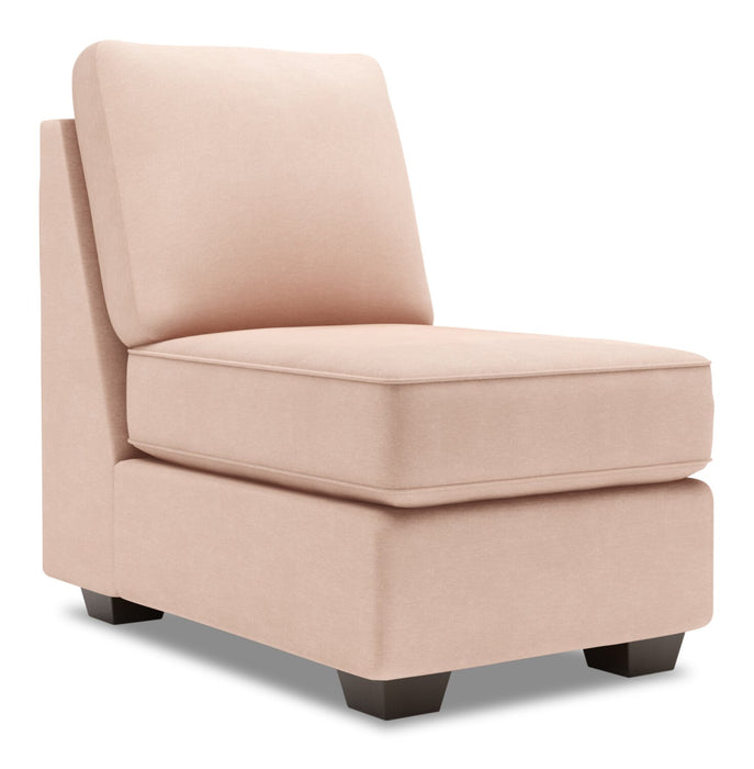 Sofa Lab Roll Armless Chair - Pax Rose