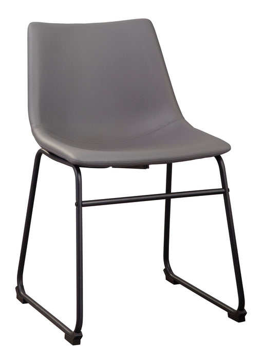 Cole 5pc Dining Set with Table & 4 Grey Chairs, Metal, Melamine, 42\"W Round