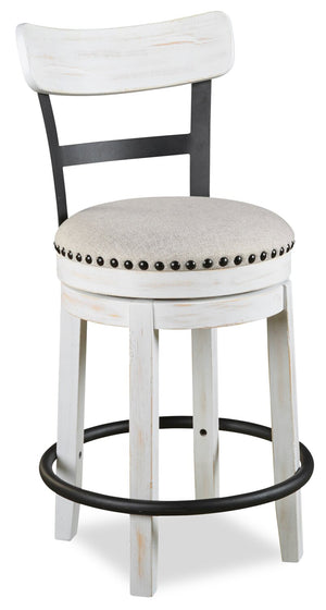 Otis Counter-Height Swivel Stool - White