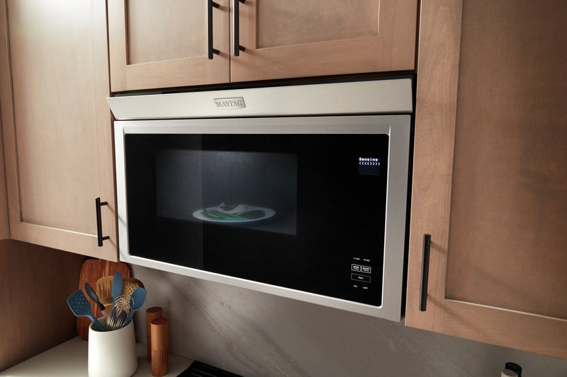 Maytag 1.1 Cu. Ft. Flush Over-the-Range Microwave with 900 Watts Cooking - Fingerprint Resistant Stainless Steel - YMMMF6030PZ