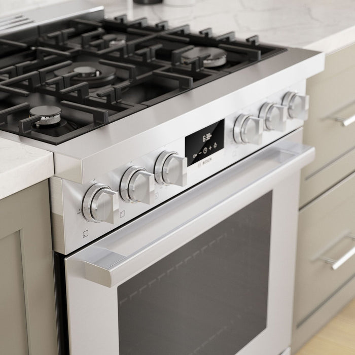Bosch 800 Series 3.9 Cu. Ft. Dual Fuel Freestanding Range - HDS8055C