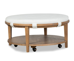 Rhett Round Coffee Table - White