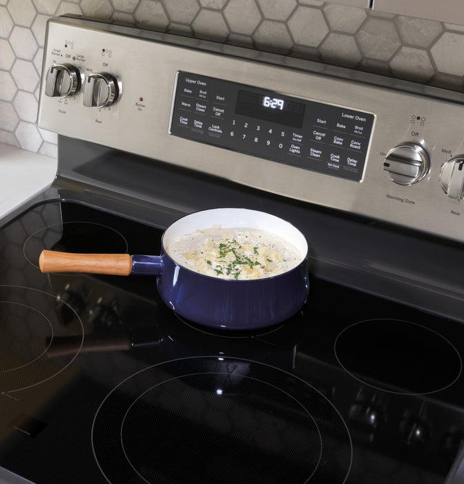 GE 6.6 Cu. Ft. Electric Range with Air Fry and Steam Clean - Stainless Steel - JBS86SPSS