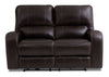 Sterling Genuine Leather Power Reclining Loveseat with Power Headrests - Brown