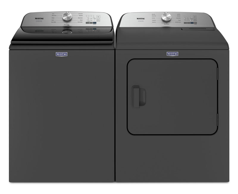 Maytag 5.4 Cu. Ft. Pet Pro Top-Load Washer and 7 Cu. Ft. Electric Dryer - Volcano Black