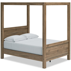 Mavi Full Canopy Bed - Brown | Lit double à baldaquin Mavi - brun