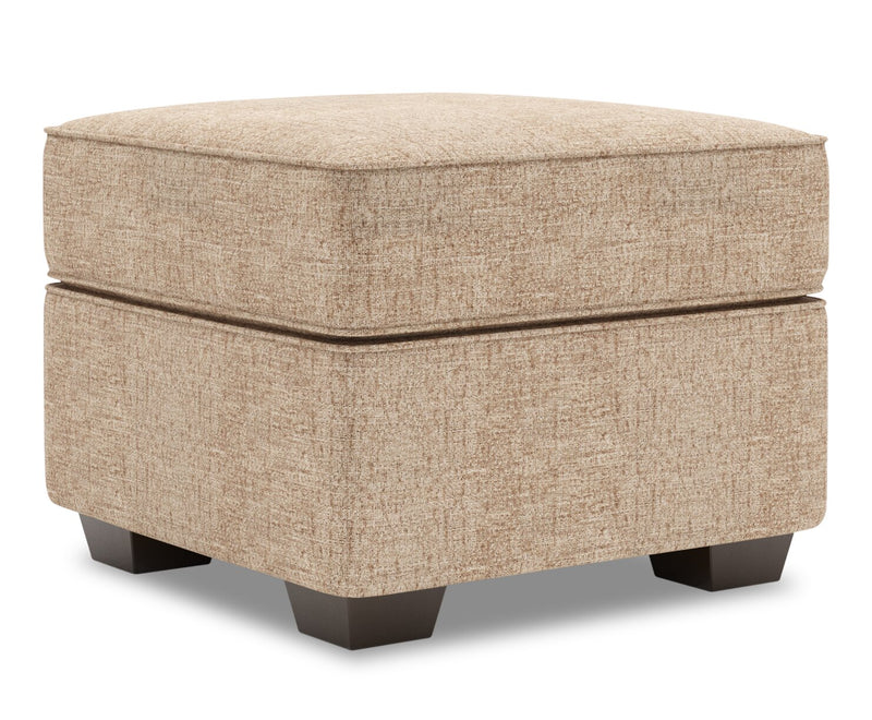 Made in Canada Customizable Sofa Lab Roll 24\" Chenille Fabric Ottoman - Luxury Taupe