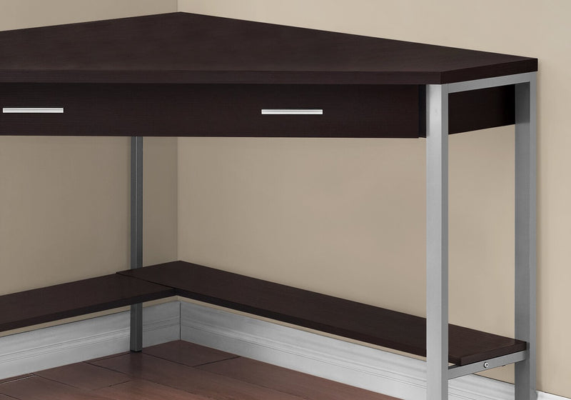 Christiana 42\" Corner Office Desk with Drawer - Espresso