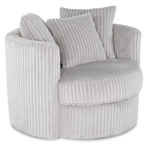 Midi Chenille Swivel Cuddler Chair - Groove Mist