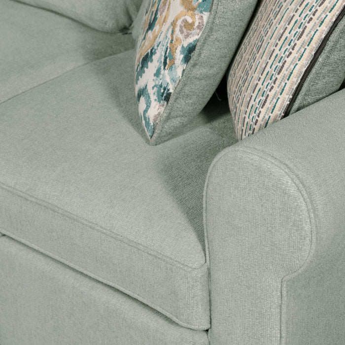 Scott Living Haven 2-Piece Right-Facing Chenille Fabric Sleeper Sectional - Seafoam Blue