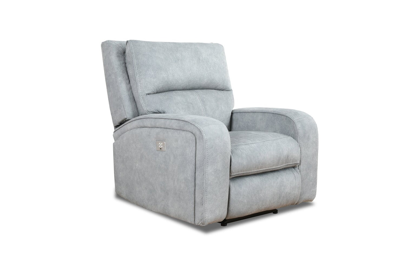 Apollo Power Recliner with Power Headrest Pebble Grey The Brick