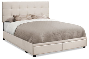 Minka Queen Storage Bed - Beige